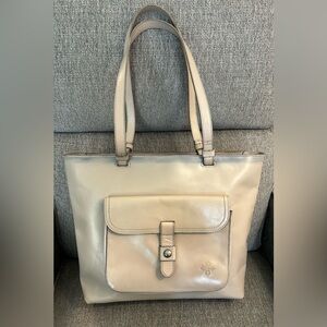 Patricia Nash Beige Leather Tote Bag
